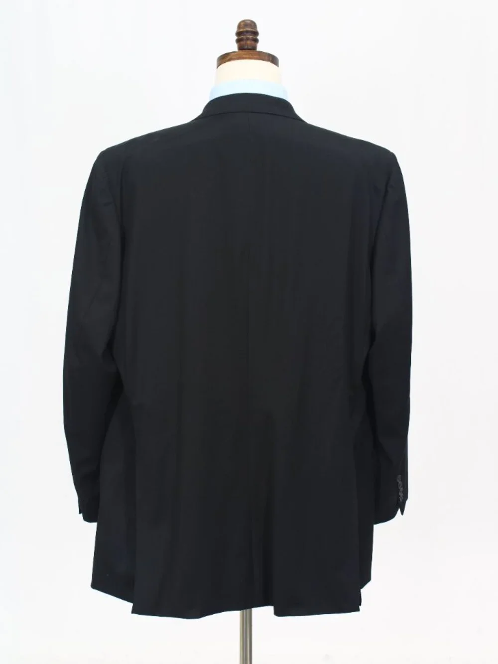 Bespoke 50L 44x32 Black Full Suit 2-Button Solid R933